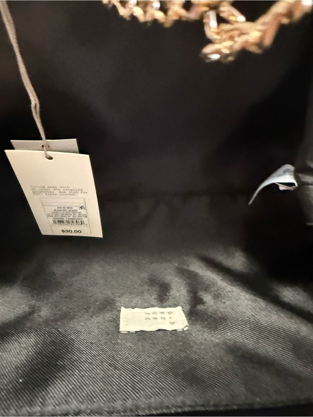 A New Day Black and Gold Beaded Handbag. NWT. - Picture 7 of 8